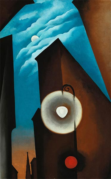 O'Keeffe | New Yorker Straße mit Mond, 1925 | Giclée Leinwand Kunstdruck
