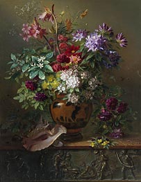Georgius van Os | Still Life with Flowers in a Greek Vase: Allegory of Spring, 1817 | Giclée Canvas Print