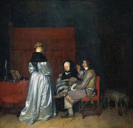 Paternal Admonition, c.1655 by Gerard ter Borch | Canvas Print
