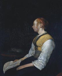 Girl in Peasant Costume, the Painter's Half-Sister | Gerard ter Borch | Gemälde Reproduktion