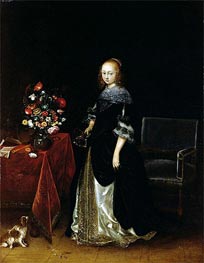 Portrait of a Young Woman, c.1665/70 by Gerard ter Borch | Canvas Print