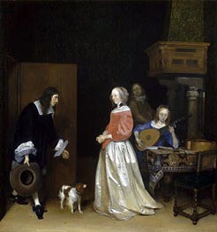 The Suitor's Visit, c.1658 by Gerard ter Borch | Canvas Print