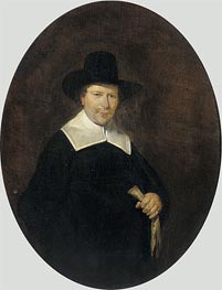 Portrait of Gerard Abrahamsz van der Schalcke, 1644 von Gerard ter Borch | Leinwand Kunstdruck