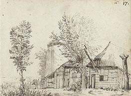 Farmer House, c.1631/34 von Gerard ter Borch | Papier-Kunstdruck