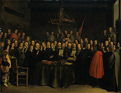 Gerard ter Borch | The Ratification of the Treaty of Munster, 15 May 1648, 1648 | Giclée Canvas Print