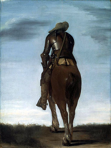Man on Horseback, 1634 | Gerard ter Borch | Giclée Leinwand Kunstdruck