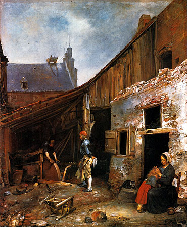 Die Familie des Scherenschleifers, c.1653/55 | Gerard ter Borch