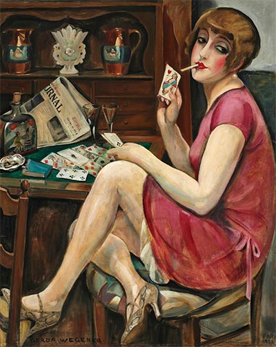 Gerda Wegener | Queen of Hearts (Solitaire), 1928 | Giclée Canvas Print