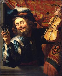 Gerrit van Honthorst | The Merry Fiddler, 1623 | Giclée Canvas Print