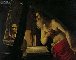 Saint Jerome, undated von Gerrit van Honthorst | Leinwand Kunstdruck