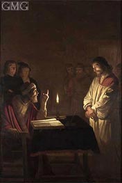 Gerrit van Honthorst | Christ Before the High Priest | Giclée Canvas Print