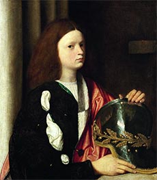 Portrait of a Boy with Helmet | Giorgione | Painting Reproduction