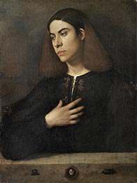 Porträt eines jungen Mannes (Das Broccardo-Porträt), c.1508/10 von Giorgione | Leinwand Kunstdruck