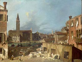 The Stonemason's Yard | Canaletto | Painting Reproduction