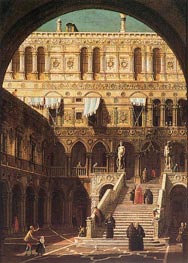 Scala dei Giganti, 1765 von Canaletto | Leinwand Kunstdruck