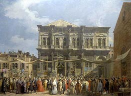 Venice: The Feast Day of Saint Roch, c.1735 von Canaletto | Leinwand Kunstdruck