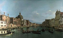 Venice: The Grand Canal with S. Simeone Piccolo, c.1738 von Canaletto | Leinwand Kunstdruck