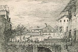 Capriccio with Terrace, Padua, n.d. von Canaletto | Leinwand Kunstdruck