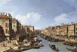 Canaletto | The Grand Canal near the Rialto Bridge, Venice | Giclée Canvas Print