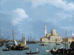 San Giorgio Maggiore: from the Bacino di St. Marco | Canaletto | Gemälde Reproduktion