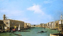 The Grand Canal Looking North-West from near the Rialto | Canaletto | Painting Reproduction