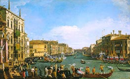 A Regatta on the Grand Canal, c.1733/34 by Canaletto | Canvas Print