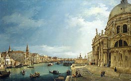 The Grand Canal with St. Maria della Salute towards the Riva degli Schiavoni | Canaletto | Painting Reproduction