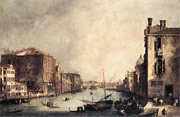 Grand Canal: Looking East from the Campo San Vio | Canaletto | Painting Reproduction