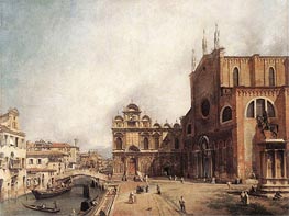 Santi Giovanni e Paolo and the Scuola di San Marco | Canaletto | Painting Reproduction