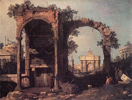 Capriccio: Ruins and Classic Buildings | Canaletto | Painting Reproduction