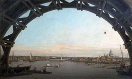 London: Seen through an Arch of Westminster Bridge | Canaletto | Painting Reproduction