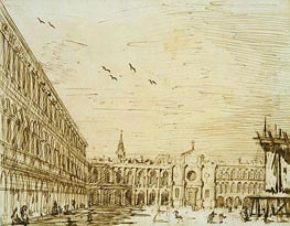 The Piazza Looking West | Canaletto | Painting Reproduction
