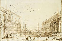 The Piazzetta Looking South | Canaletto | Painting Reproduction