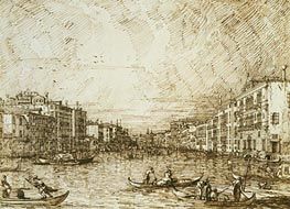 The Central Stretch of the Grand Canal | Canaletto | Painting Reproduction