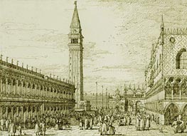 The Piazzetta Looking North | Canaletto | Painting Reproduction