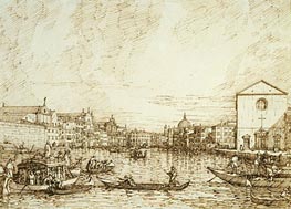 The Grand Canal Looking East from the Fondamenta della Croce | Canaletto | Painting Reproduction
