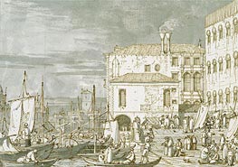 View of the Fontegheto della Farina | Canaletto | Painting Reproduction