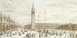 Canaletto | The Piazza from the Torre dell'Orologio | Giclée Paper Print