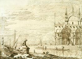 A Capriccio with San Marco in the Lagoon | Canaletto | Painting Reproduction