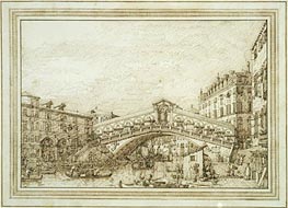 The Rialto Bridge from the South-West | Canaletto | Painting Reproduction