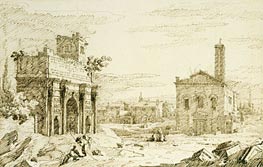 Canaletto | Rome: The Arch of Septimius Severus | Giclée Paper Print