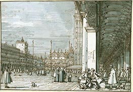The Piazza Looking North-East from the Procuratie Nuove | Canaletto | Painting Reproduction