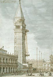 The Campanile under Repair | Canaletto | Painting Reproduction