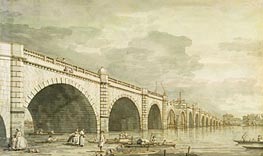 Canaletto | London: Westminster Bridge under Construction | Giclée Paper Print