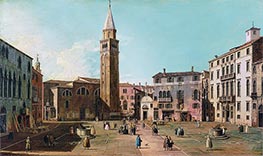 Campo Sant'Angelo, Venice, c.1730/40 von Canaletto | Leinwand Kunstdruck