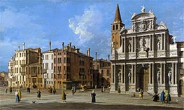 Campo Santa Maria Zobenigo, Venice, c.1730/40 von Canaletto | Leinwand Kunstdruck
