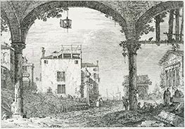 The Portico with the Lantern, c.1740/42 by Canaletto | Paper Art Print