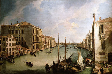 View of Grand Canal from San Vio, Venice, c.1723/24 | Canaletto | Giclée Canvas Print