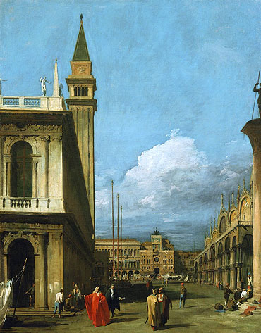 Canaletto | Piazzetta Towards the Torre dell'Orologio, 1730 | Giclée Canvas Print