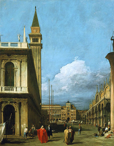 Piazzetta in Richtung der Torre dell'Orologio, 1730 | Canaletto